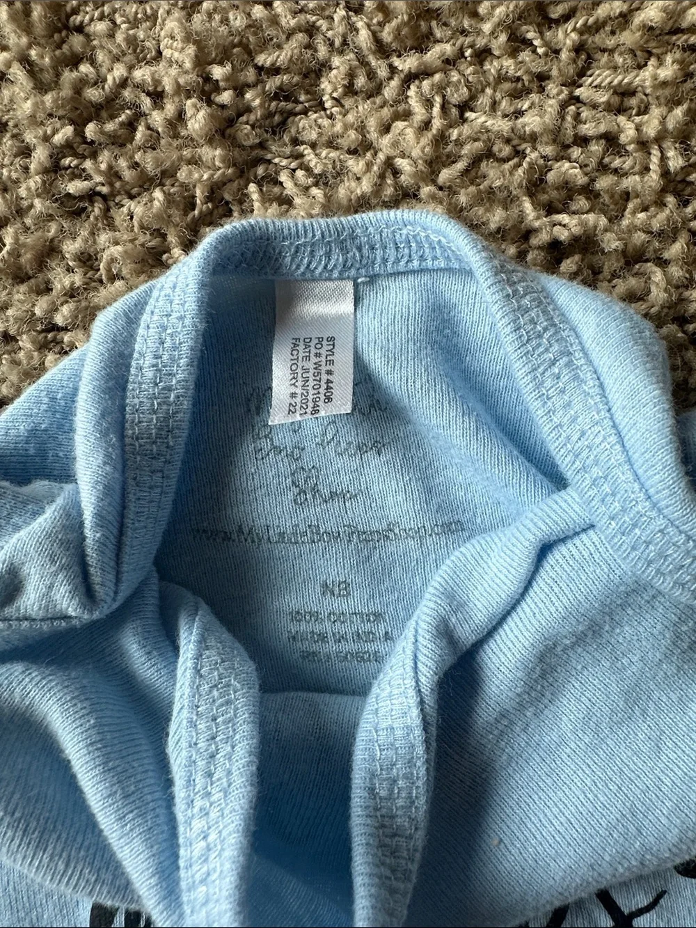 Baby Blue Sleeper Gown with 